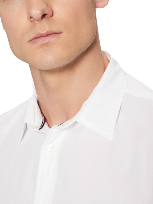 TH Chemise en coton &agrave; manches longues blanc optique - Chemises pour hommes
