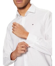 TOMMY HILFIGER TH chemise &agrave; manches longues coupe ajust&eacute;e blanc optique - Chemises pour hommes - 3