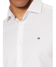 TOMMY HILFIGER TH chemise &agrave; manches longues coupe ajust&eacute;e blanc optique - Chemises pour hommes - 4