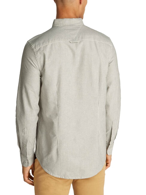 TH JEANS chemise ray&eacute;e &agrave; manches longues marine nuit noire - Chemises pour hommes