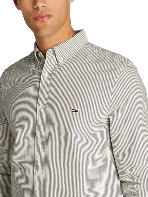 TH JEANS chemise ray&eacute;e &agrave; manches longues marine nuit noire - Chemises pour hommes