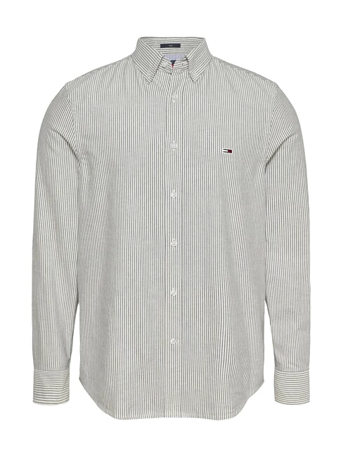 TH JEANS chemise ray&eacute;e &agrave; manches longues marine nuit noire - Chemises pour hommes