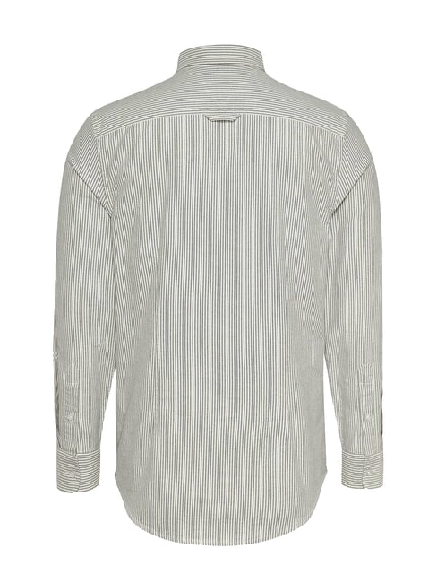 TH JEANS chemise ray&eacute;e &agrave; manches longues marine nuit noire - Chemises pour hommes