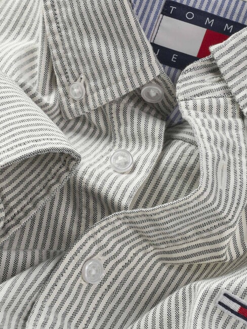 TH JEANS chemise ray&eacute;e &agrave; manches longues marine nuit noire - Chemises pour hommes