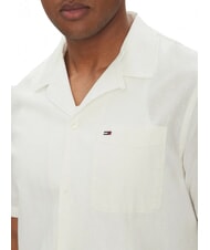 TOMMY HILFIGER TH JEANS Chemise &agrave; manches courtes en lin et coton &eacute;cru - Chemises pour hommes - 3
