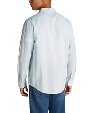 TOMMY HILFIGER TH JEANS Chemise &agrave; manches longues en lin m&eacute;lang&eacute; doux bleu - Chemises pour hommes - 2