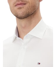TOMMY HILFIGER TH Chemise en coton stretch &agrave; manches longues blanc optique - Chemises pour hommes - 3