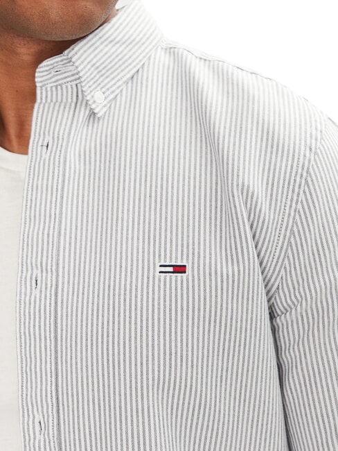 TH JEANS chemise ray&eacute;e &agrave; manches longues ciel du d&eacute;sert / p&eacute;tale d'ivoire - Chemises pour hommes