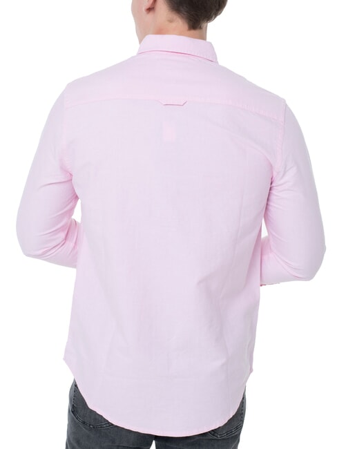 TH JEANS chemise Oxford coupe classique rayures roses - Chemises pour hommes