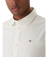 TOMMY HILFIGER TH JEANS chemise &agrave; manches longues coupe ajust&eacute;e blanc - Chemises pour hommes - 3