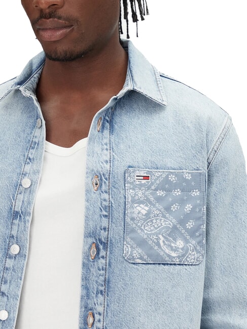 TH JEANS Chemise en jean &agrave; manches longues denim l&eacute;ger - Chemises pour hommes