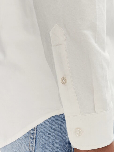 TH JEANS Chemise en coton &agrave; manches longues &eacute;cru - Chemises pour hommes