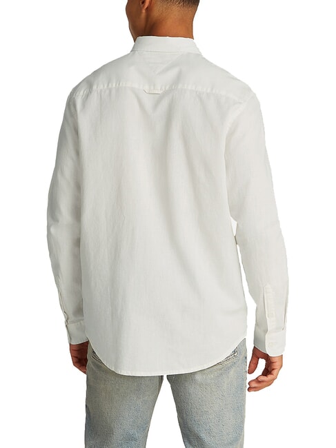 TH JEANS Chemise &agrave; manches longues en lin m&eacute;lang&eacute; &eacute;cru - Chemises pour hommes