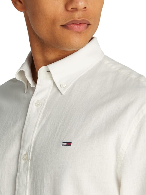 TH JEANS Chemise &agrave; manches longues en lin m&eacute;lang&eacute; &eacute;cru - Chemises pour hommes