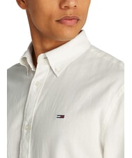 TOMMY HILFIGER TH JEANS Chemise &agrave; manches longues en lin m&eacute;lang&eacute; &eacute;cru - Chemises pour hommes - 3