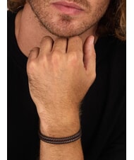 SECTOR BANDY Bracelet en cuir tress&eacute; pour homme brun - Bracelets pour hommes - 2