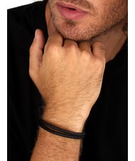 SECTOR BANDY Bracelet en cuir tress&eacute; pour homme Noir - Bracelets pour hommes - 2