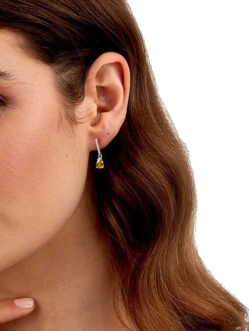 TESORI Boucles d'oreilles pendantes en cristal ARGENT - Boucles d'oreilles