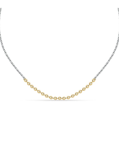 TALISMANI Collier avec sph&egrave;res en acier bicolores ACIER - Colliers