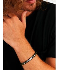 SECTOR BANDY Bracelet pour homme en cuir et acier vert - Bracelets pour hommes - 2