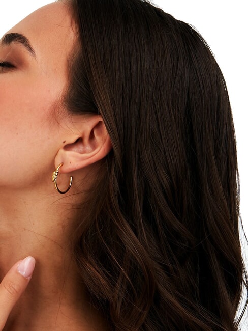 TORCHON Boucles d'oreilles demi-cercle or - Boucles d'oreilles