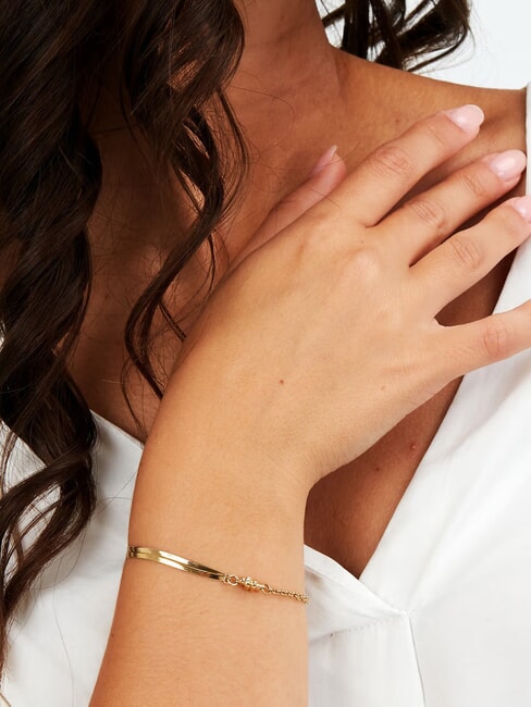 TORCHON Bracelet serpent orn&eacute; d'une croix et de cristaux ARGENT - Bracelets