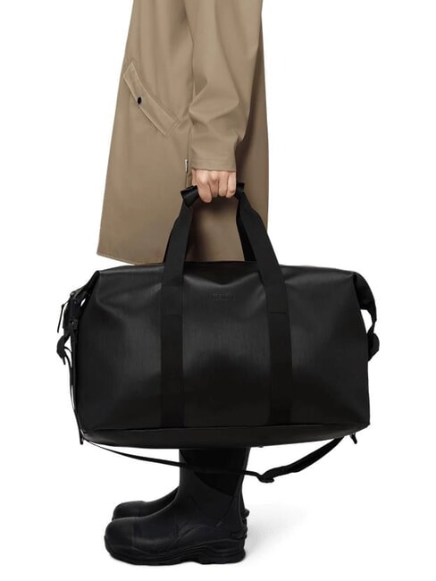 HILO WEEKEND Sac &eacute;tanche grain noir - Sacs de voyage