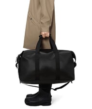 RAINS HILO WEEKEND Sac &eacute;tanche grain noir - Sacs de voyage - 4