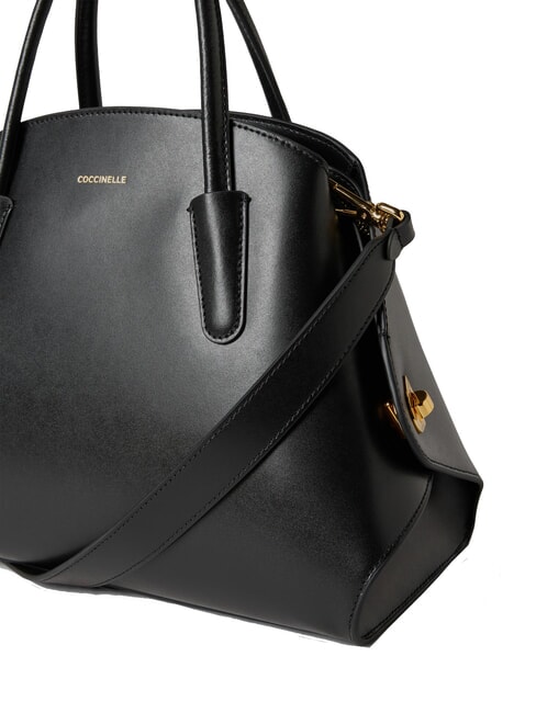 TYLDE CALF Sac &agrave; main avec bandouli&egrave;re Noir - Sacs pour Femme