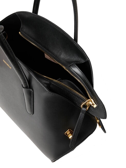 TYLDE CALF Sac &agrave; main avec bandouli&egrave;re Noir - Sacs pour Femme
