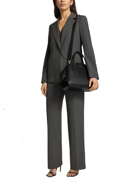 TYLDE CALF Sac &agrave; main avec bandouli&egrave;re Noir - Sacs pour Femme