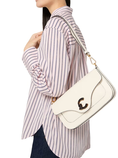 C-ME CALF&MARB sac bandouli&egrave;re perle - Sacs pour Femme