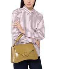 COCCINELLE C-ME CALF COCKER Sac porte-documents en cuir avec bandouli&egrave;re herbiers marins - Sacs pour Femme - 4