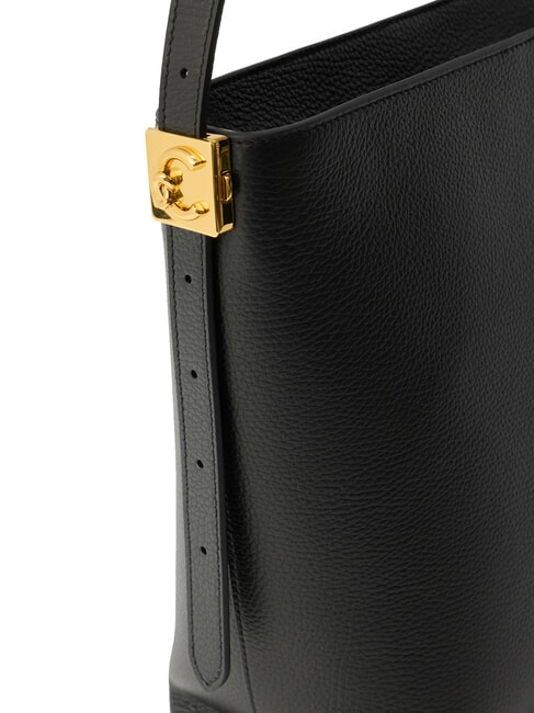 C-ME LOCK sac bandouli&egrave;re Noir - Sacs pour Femme