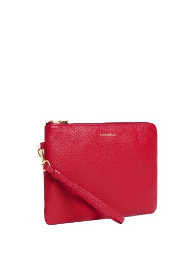 C-ME SOFTY pochette en cuir &eacute;carlate - Sacs pour Femme