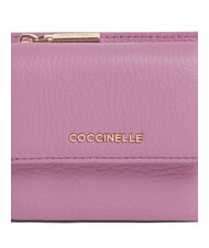 COCCINELLE METALLIC SOFT Portefeuille en cuir grain&eacute; m&eacute;duse - Portefeuilles Femme - 3