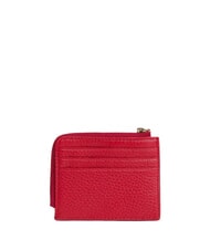 COCCINELLE TASSEL Porte-cartes zipp&eacute; en cuir martel&eacute; &eacute;carlate - Portefeuilles Femme - 2