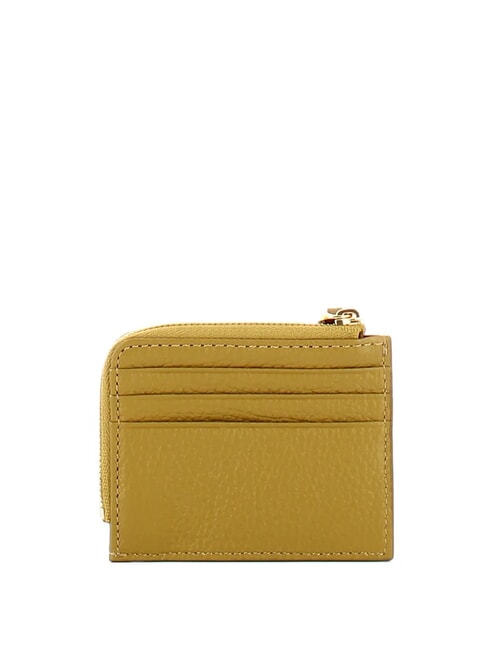 TASSEL Porte-cartes zipp&eacute; en cuir martel&eacute; herbiers marins - Portefeuilles Femme