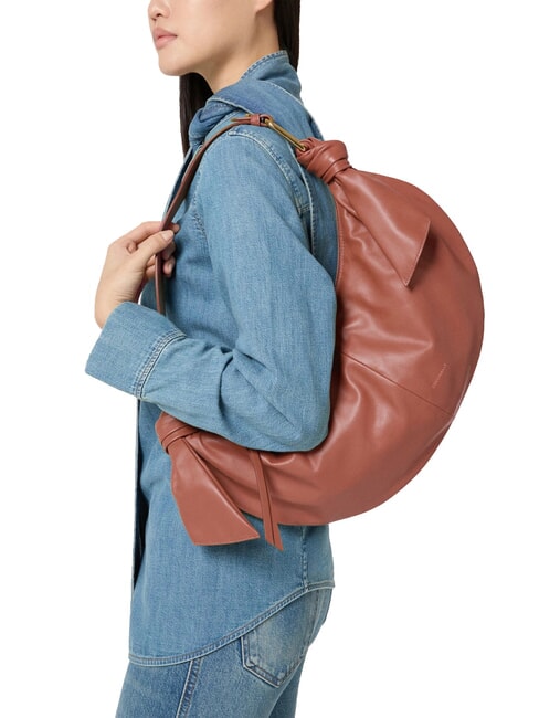FUROSHIKI Large sac bandouli&egrave;re Cognac - Sacs pour Femme