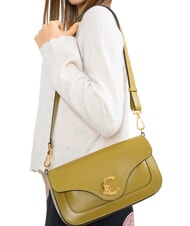 COCCINELLE C-ME CALF Sac bandouli&egrave;re en cuir herbiers marins - Sacs pour Femme - 5