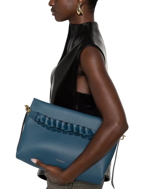 BOHEME GRANA DOUBLE Sac &agrave; main, avec bandouli&egrave;re, en cuir profond bl/sandshe - Sacs pour Femme