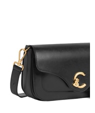 COCCINELLE C-ME CALF Sac bandouli&egrave;re en cuir Noir - Sacs pour Femme - 3