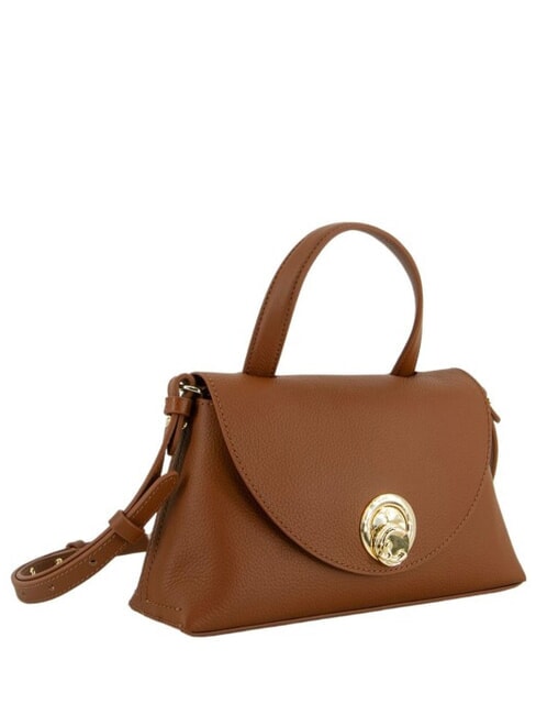 NIKLA Sac &agrave; main avec bandouli&egrave;re cognac/noir - Sacs pour Femme