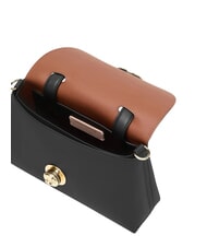 COCCINELLE NIKLA Sac &agrave; main avec bandouli&egrave;re noir/cognac - Sacs pour Femme - 4