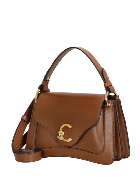 C-ME CALF COCKER Petit sac en cuir avec bandouli&egrave;re Cognac - Sacs pour Femme
