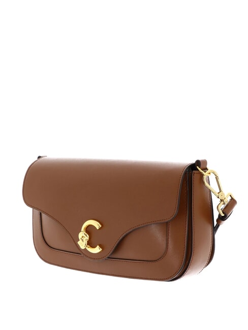 C-ME CALF Sac bandouli&egrave;re en cuir Cognac - Sacs pour Femme