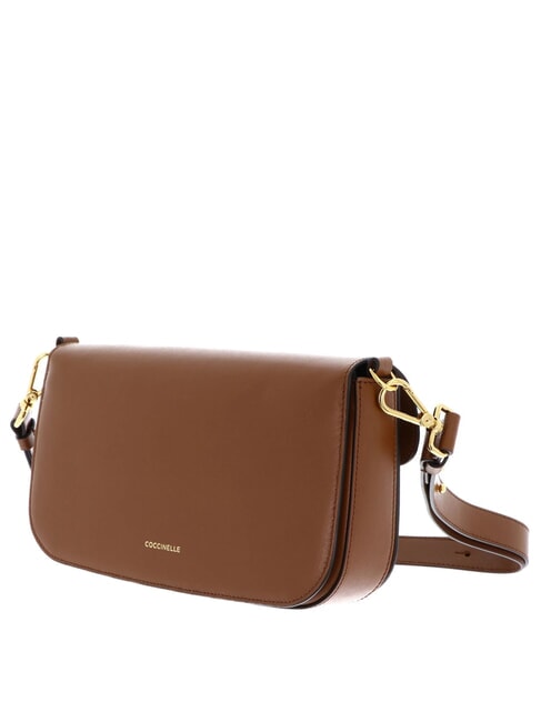C-ME CALF Sac bandouli&egrave;re en cuir Cognac - Sacs pour Femme