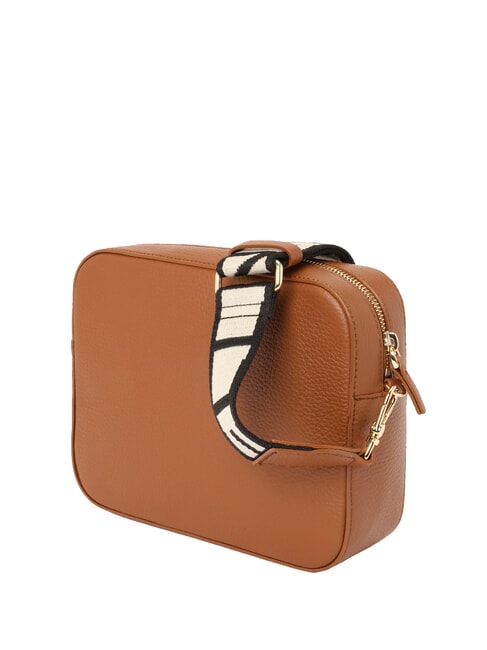 TEBE Petit sac en cuir textur&eacute; Cognac - Sacs pour Femme