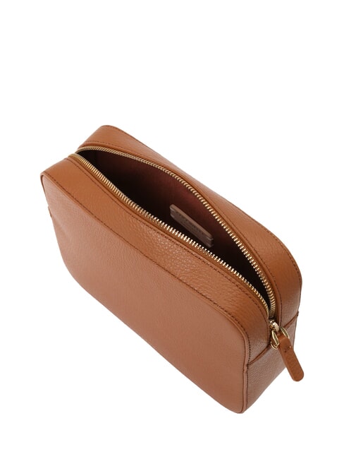 TEBE Petit sac en cuir textur&eacute; Cognac - Sacs pour Femme