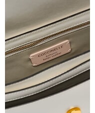 COCCINELLE C-ME CALF Sac bandouli&egrave;re en cuir perle - Sacs pour Femme - 4